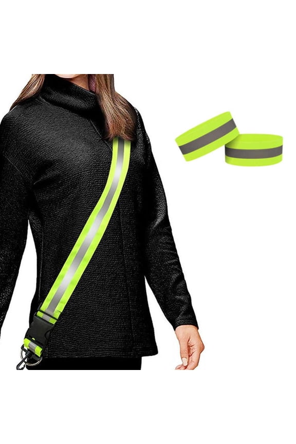 High Visibility Reflective Belt Adjustable Elastic Running Reflective Waist Belt