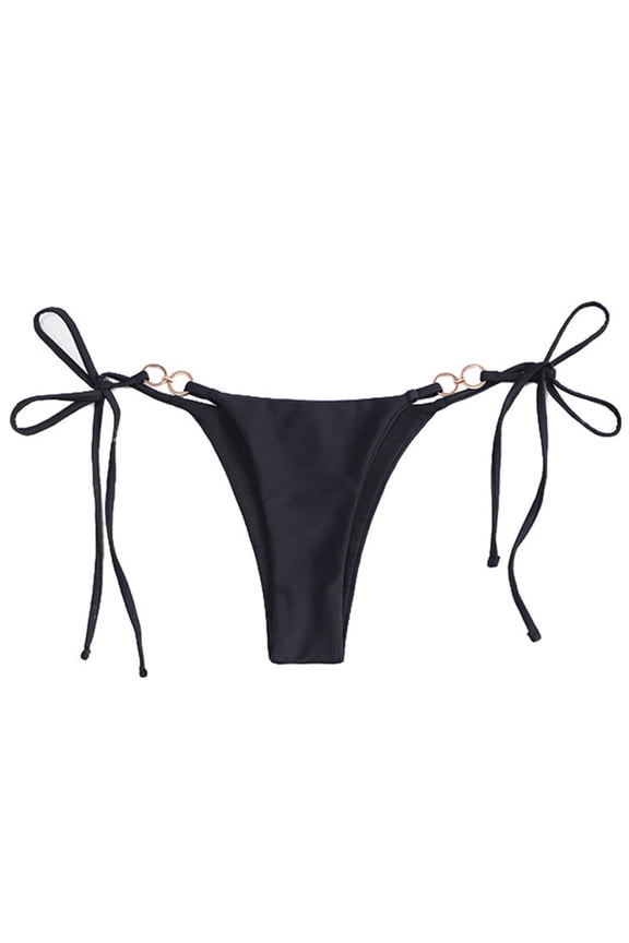 Highs Cut Bikinis Bottoms for Women Low Waist Swim Brief Tie Side Swimsuit Bottom