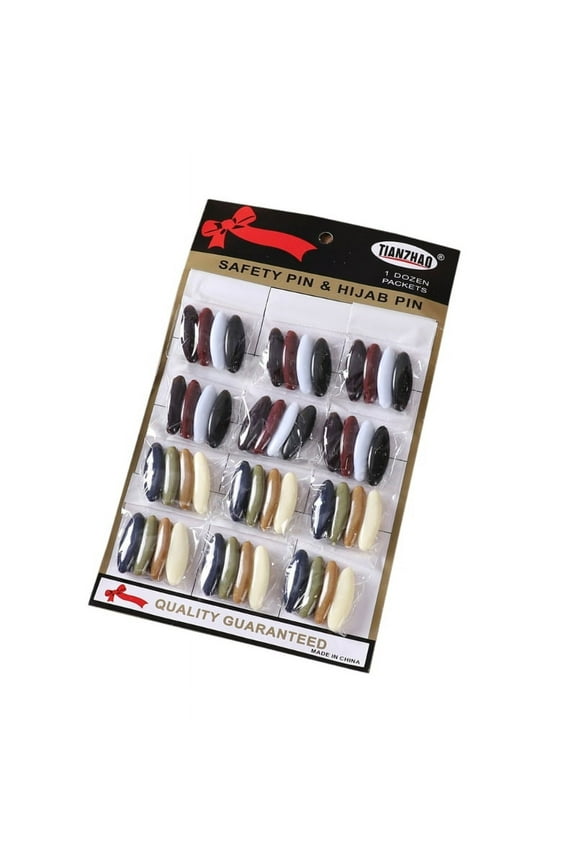 Hijab Pins Color Black White Safety Pins Ladies Hair Dressing Accessories