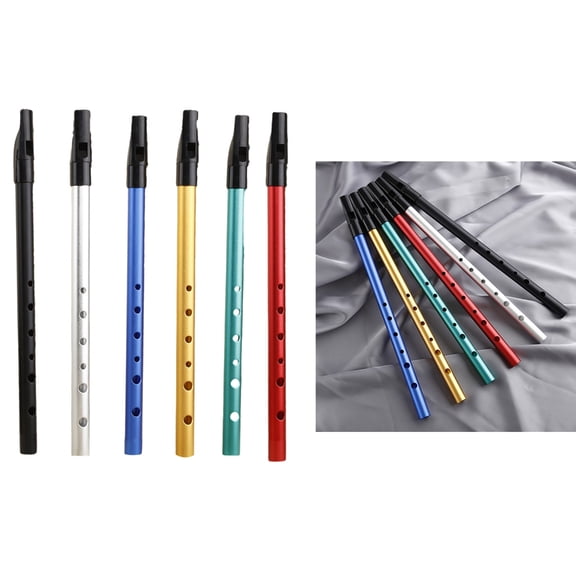 SIEYIO Irish Whistle Flute 6 Hole Flute C/D Key Irish Whistle Tin Penny Whistle Flute Instrument Woodwind for Beginners