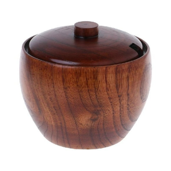 SIEYIO Japanese Wooden Seasoning Cans Jar With Lid For Kitchen