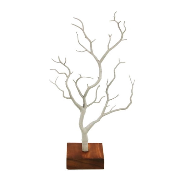 SIEYIO Jewelry Stand Tree Small Jewelry Holder Organizer Necklace Holder Rack Display Tower with Wooden Base for Earring Stand