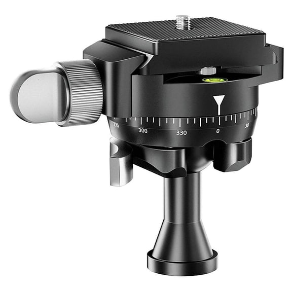 SIEYIO KA18 Camera Photography Ballhead Metal Spherical Panoramic Mini Ballhead with Quick Release Plate Built-in Bubble Level