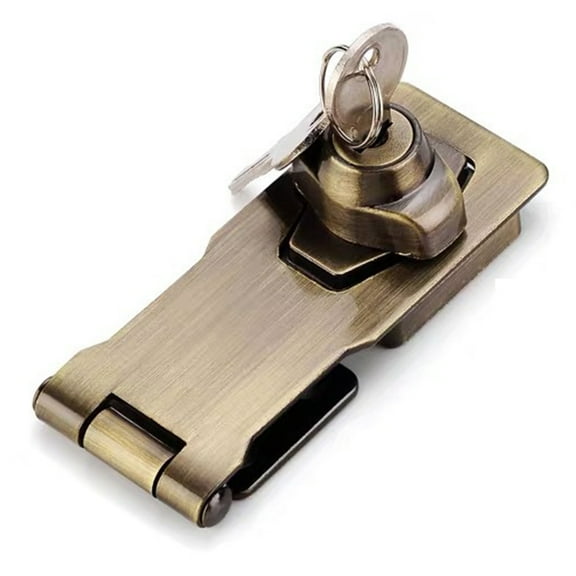 SIEYIO Keyed Hasp Locks Twist Knob Keyed Locking Hasp Padlock Set for Cabinets Security Door Garage Shed Van Lock for W/2 Keys