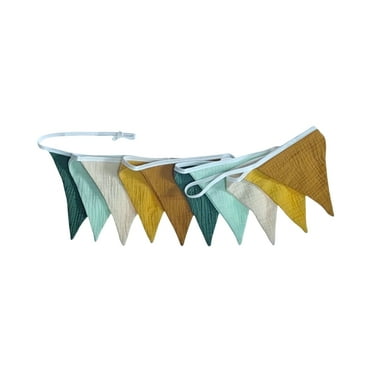 BEFORYOU 60 Flags Imitated Burlap Pennant Banner - Multicolor Fabric ...