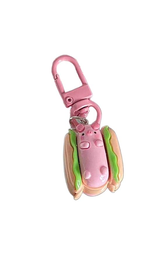 Lovely Pig Bag Charm Cute Pig Keychain Playful Pig Keyrings Pig Shaped Bag Pendant Perfect Gift for Students and Women