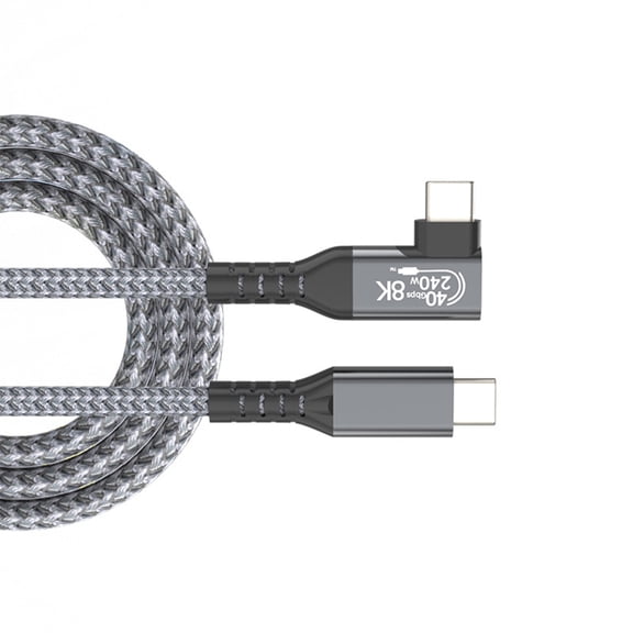 SIEYIO Male to Male Type C Elbow Charging Cable USB4.0 40Gbps Data Line 8K 60Hz Video
