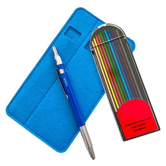 SIEYIO Mechanical Pencils Set 2.0mm Automatic Pencils with 12 Colors Refills Drawing Pencils Sketching Pencils Drawing Pencils