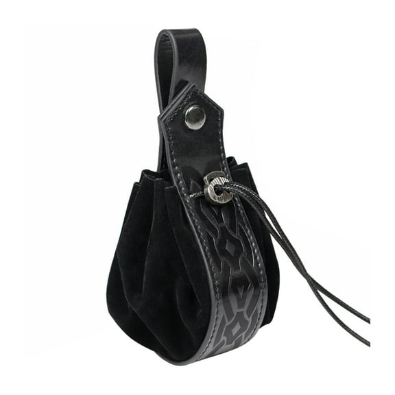 SIEYIO Medieval PU Pouch Vintage Drawstring Bag Waist Pack Portable Coin Purse Dices Bag Easy to Use