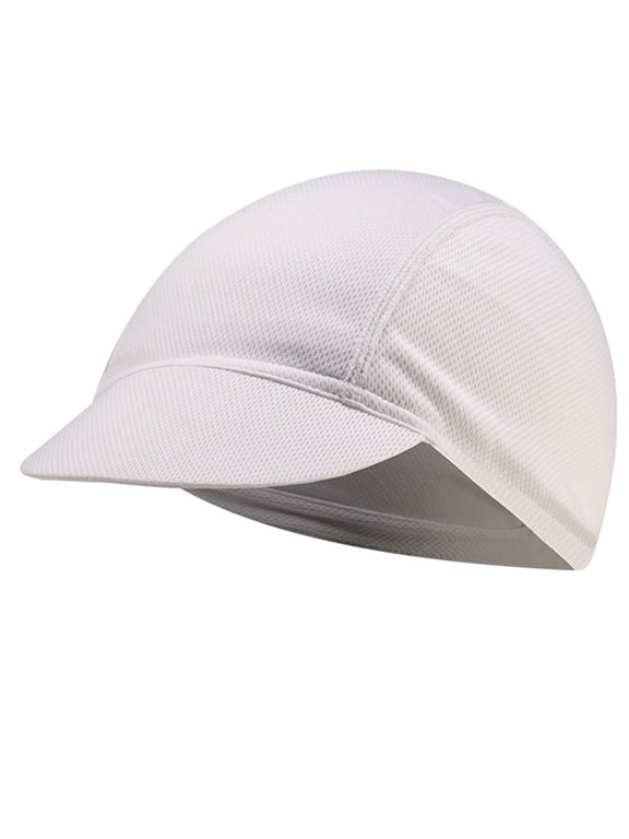 Men Women Cycling Breathable Mesh Cap for Sun Visor Quick Dry Sweat Wicking Cooling Helmet Liner UV for Protection Beanie Hat with Brim