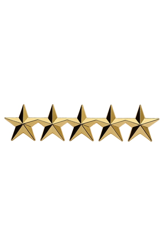 Metal Star Pin Chinese Style Rank Level Badge Fashion Brooch Lapel Pin Costume Decorations Service Star Symbol Signs