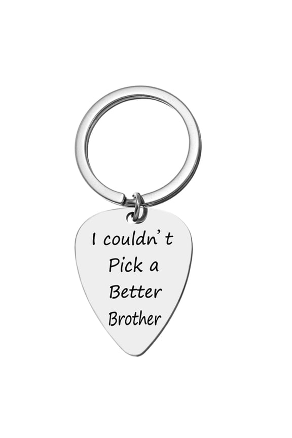 Metal Ukulele Picks Pendant Keychain with Ring Letters Carved Guitar Picks Bass Mediator Acoustic Guitar Accessories