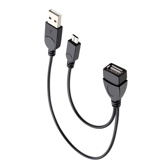 SIEYIO MicroUSB OTG Cable MicroUSB to USB Adapter (OTG Cable and Power Cable) Adds USB Port Expanding Peripherals Device