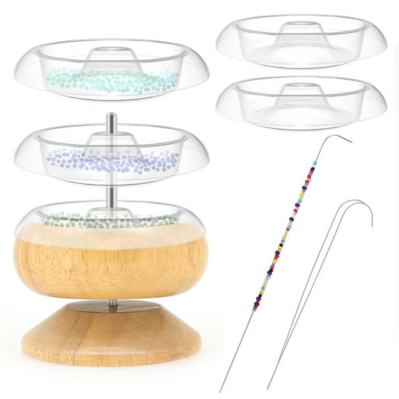 SIEYIO Mini Wood Beader Rapid Beading Artifact Diy Rice Bead Bracelet Necklace Tool