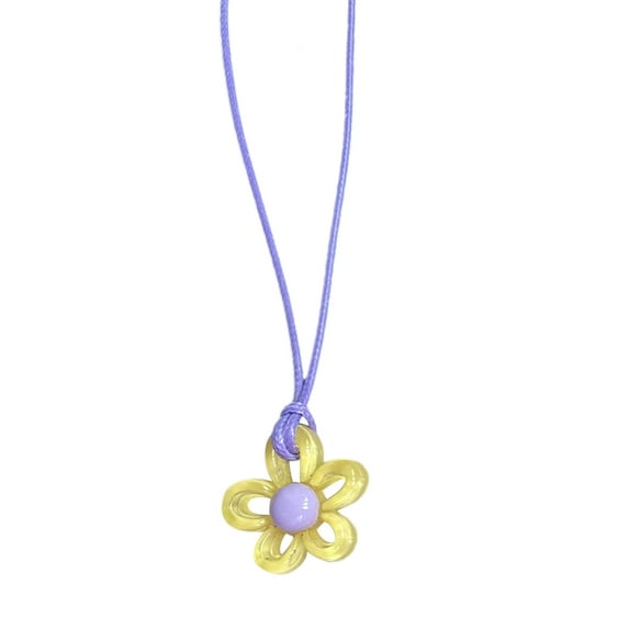 SIEYIO Minimalist Flower Charm Necklace Delicate Statement Jewelry for Valentine Day