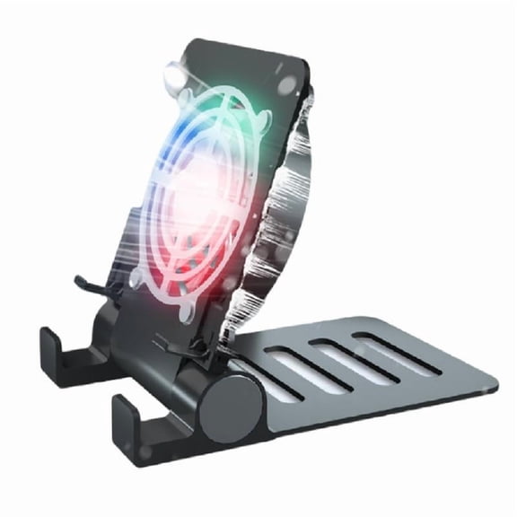 SIEYIO Multiangle Adjustable Phone Stand With Cooling Fan, USB Operated Tablet Coolers For Mobile Devices Quick Cooling Support