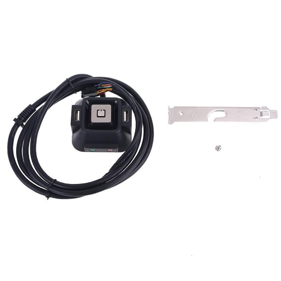 SIEYIO Multifunctional USB 2.0 Computer PC Switch External Power On/Off Reset Button with Microphone Port
