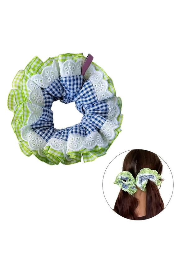 Multilayer Lace Hair Scrunchies Updos Oversized Hair Scrunchy Elegant Donuts Hair Rope Scrunchy Women PonytailHolder