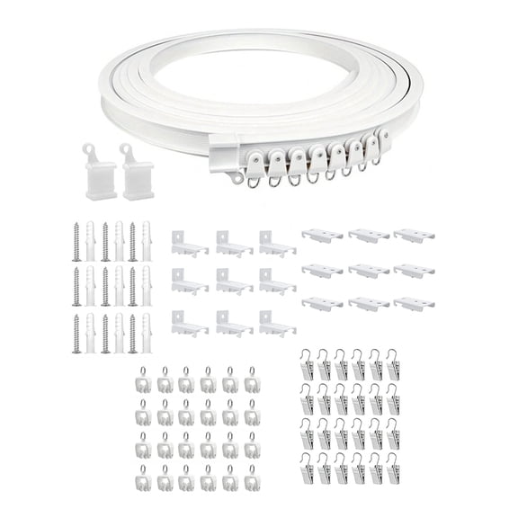 SIEYIO Multipurpose 3Meter Ceiling Curtain Track Kits for Smooth Draping Living Space