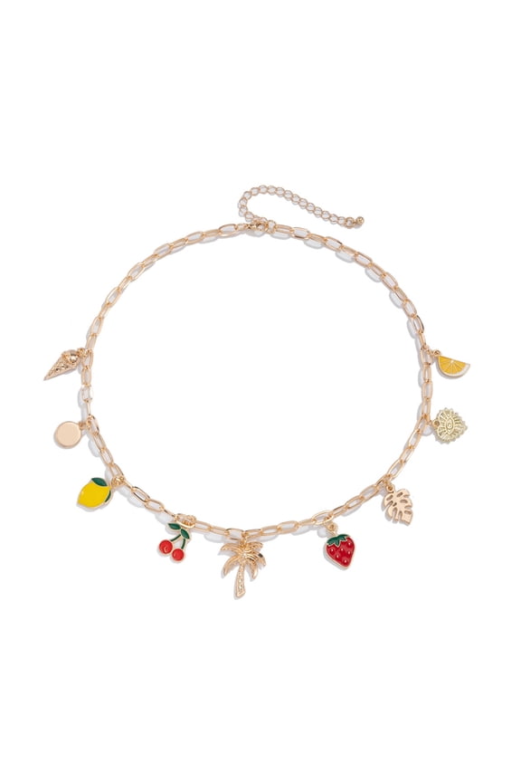 Multipurpose Bohemian Seashells Necklace Decoration for Women in Gold with Crosses Pendant and Summer Beach Styles