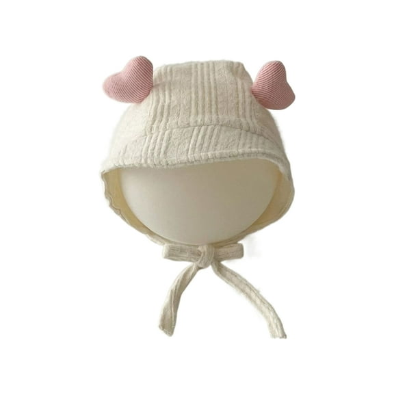 SIEYIO Newborns Lace Up Bonnet Adjustable Sun Proetctions Hat Windproof Bonnet Headgear