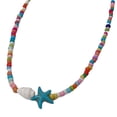 thumbnail image 1 of SIEYIO Ocean-Inspired Necklace Seashells & Starfish Beads String Collar Chain Summer Beaches Outfits Jewellery Piece for Women, 1 of 20