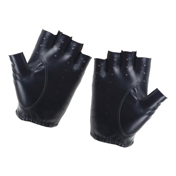 SIEYIO PU Cycling Fingerless Glove Outdoor Driving Motorcycle Half Finger Glove