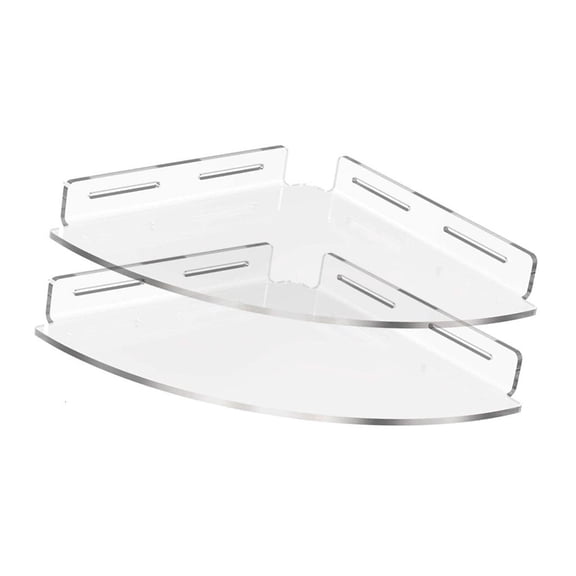 SIEYIO Pack Of 2 Adhesive Mount Clear Bathroom Shelves Waterproof Storage Organizers For Shower Tile Walls
