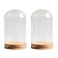 thumbnail image 1 of SIEYIO Pack of 2 Mini Glass Cloche Display Stand with Cork Base for Home Decors Project, 1 of 14