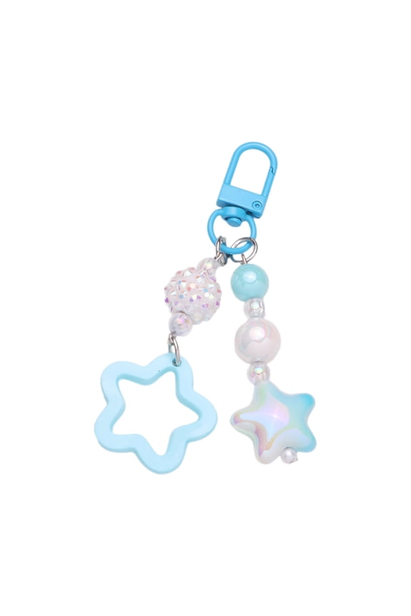 Pentagram Star Charm Keyring Backpack Decoration Handmade Pendant Keyring