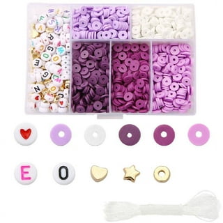 4200 Pcs Clay Beads Bracelet Making Kit, Friendship Preppy Flat Polymer  Heishi B