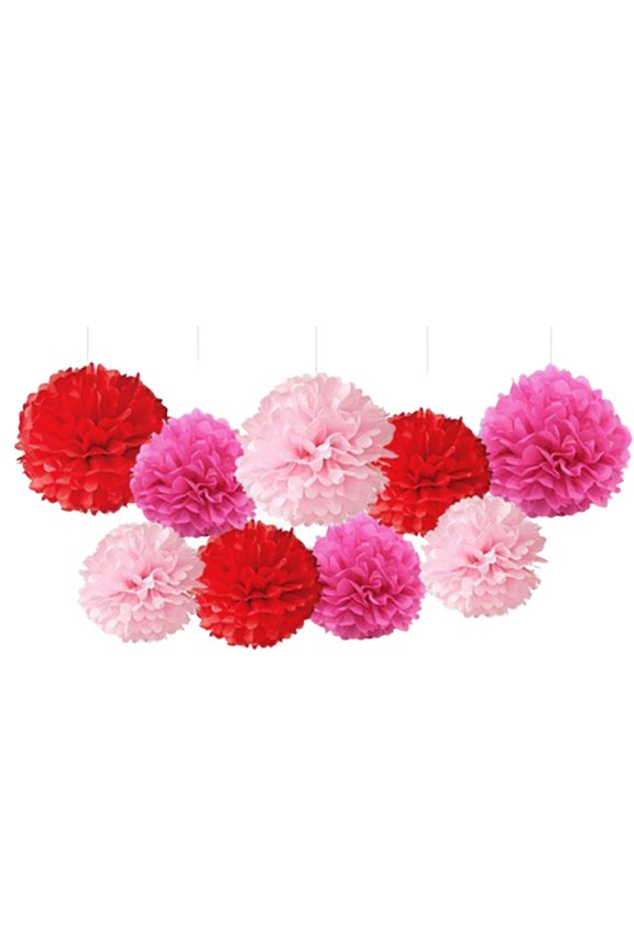 Pom Poms Flowers Decorations Paper Ball Honeycomb Balls Rainbow Party Decoration
