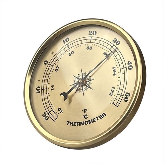 SIEYIO Precise 90mm Thermometer Gauge with Gold Plated Frame for Various Temperature Measuring Needs