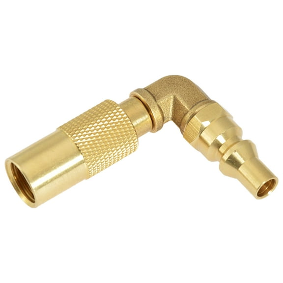 SIEYIO Propanes Elbow Adapter 1/4In Quick Connects Accessory Brass Texture Suitable for Campers Efficient Fuels Use