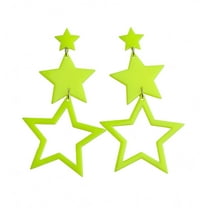 SIEYIO Punk Acrylic Geometric Long Earrings For Women Neon Color Big-Star Pendant Drop Earrings 2020 Fashion Party Jewelry Gift