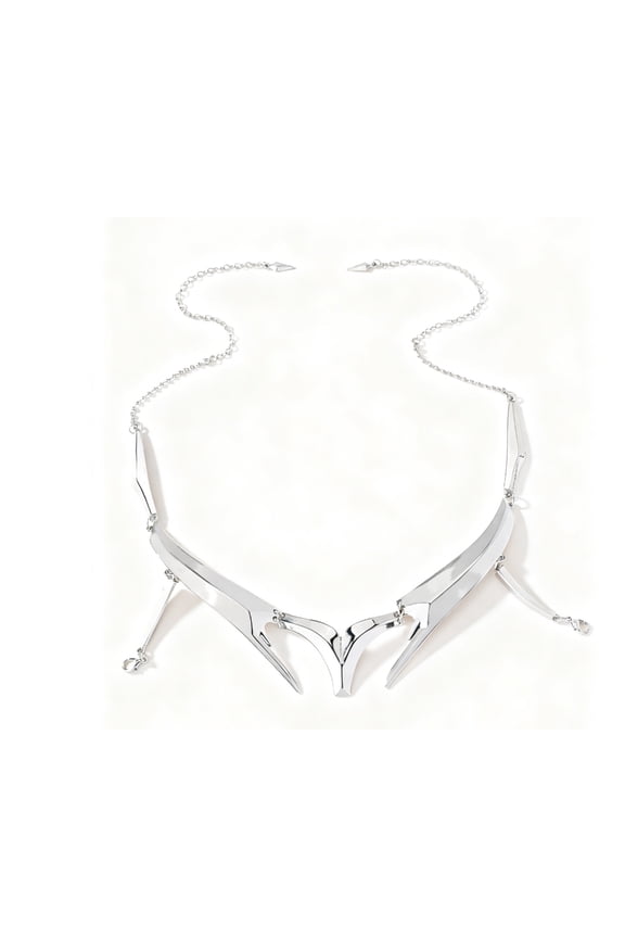 Punk Styles Fluid Asymmetric Chin Chain Lip Face Jewelry Alloy Body Art Accessory