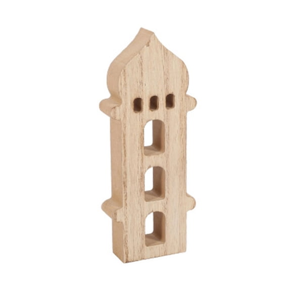 SIEYIO Ramadans Festival Supply Ornament Beautiful Wooden Crafts Islamics Mosque Castle for Mosque Decors