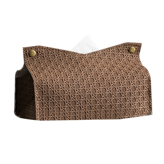 SIEYIO Rectangle Tissue Box Cover Holder Modern PU Napkin-Holder Decorative