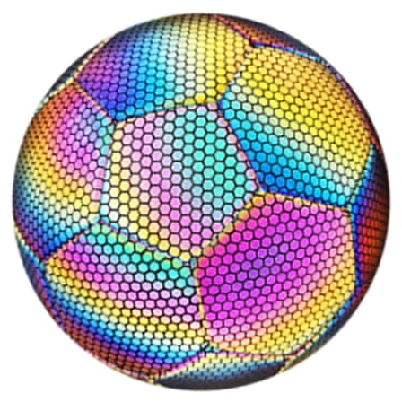 SIEYIO Reflective Football School Training Soccer Balls Size 4, 5 Glowing Soccer Balls