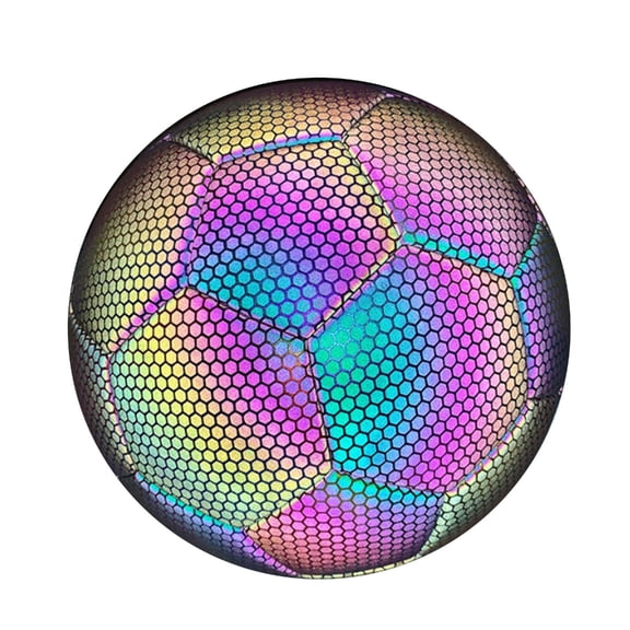 SIEYIO Reflective Football School Training Soccer Balls Size 4, 5 Glowing Soccer Balls