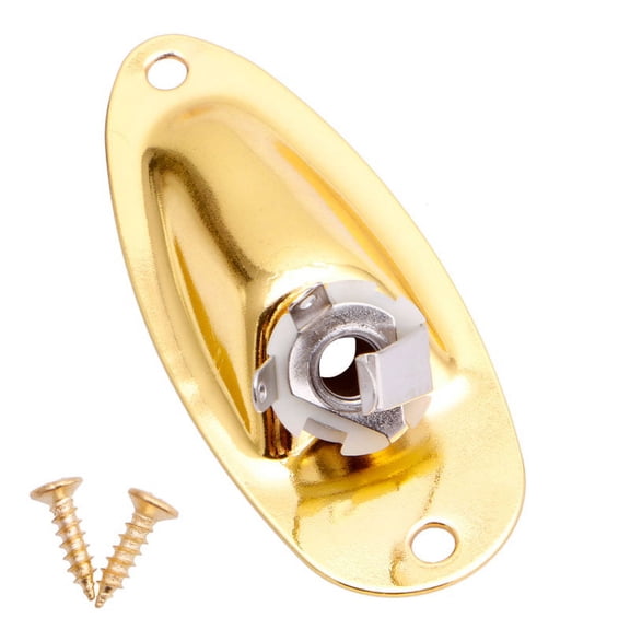 SIEYIO Replacement Boat Input Output Jack Plate Socket For Strat Guitar Parts