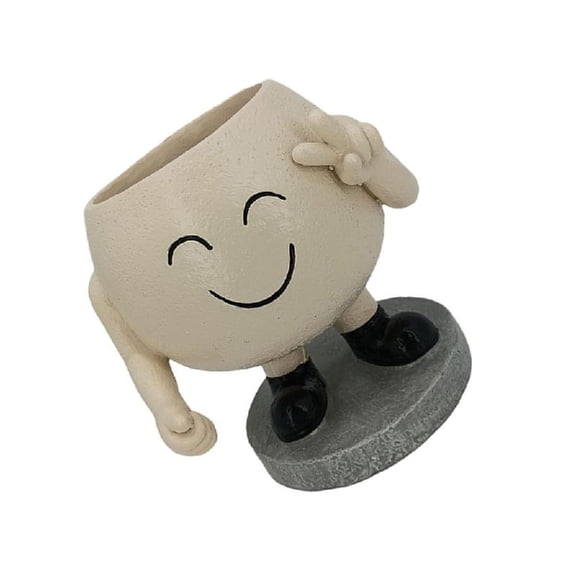 SIEYIO Resin Succulent Planter Pots Creative Human Head Vase Modern Face Planter Pots for Indoor Garden Decorations