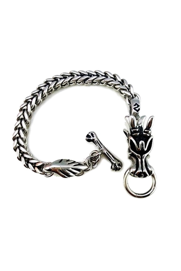 SIEYIO Retro Dragon Link Chain Bracelet Wristband Gothic Dragon Curb Chain Bracelets