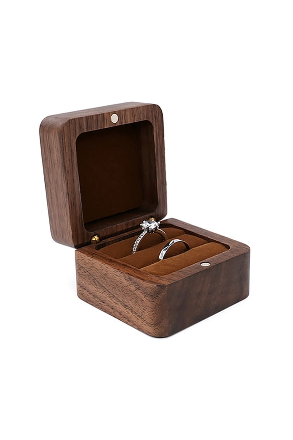 Retro Jewelry Organizer Display Square Shape Storage Box Soft Interior Holder Ring Box Earring Stud Holder Travel for Ca