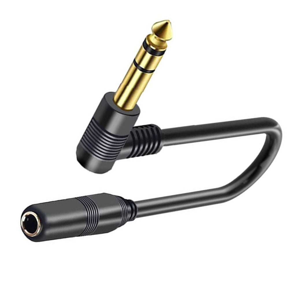 SIEYIO Right Angle 6.35mm Male to 6.35 Female Adapters 1/4 TRS Male to ...