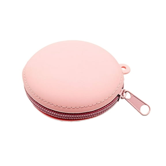 SIEYIO Round Coin Purse Headphone Storage Bag Earphone Pouch Coin Pouch with Zipper
