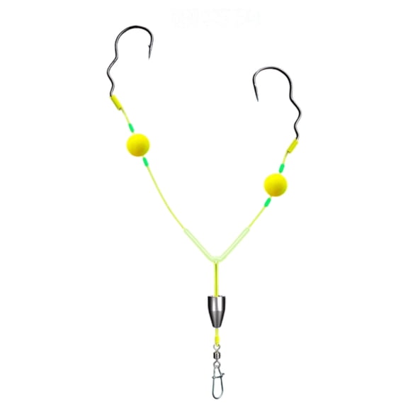 SIEYIO Saltwater Double Hook Rigs with Anti Corrosions Metal and Floating Lures