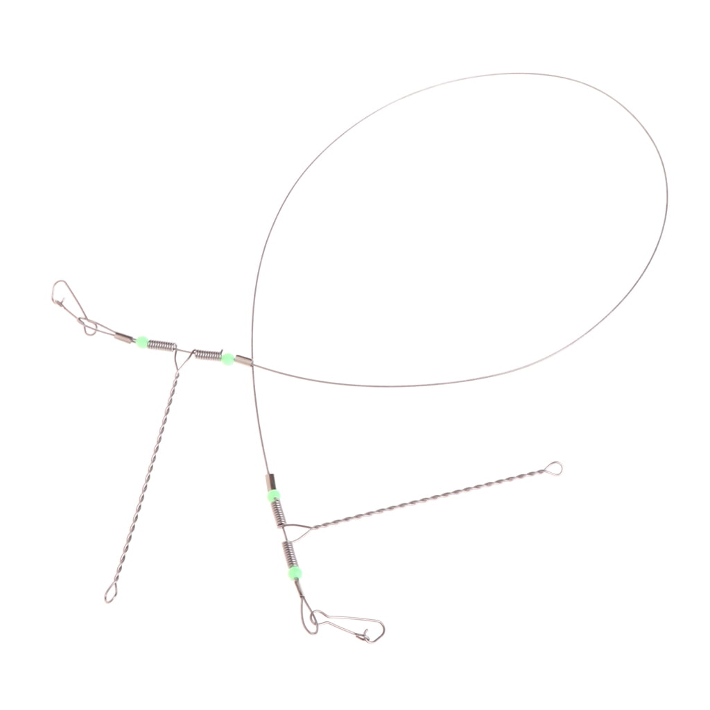 Stringing Hook SIEYIO Sea Fishing Swivel String Hook Anti-Winding Steel Rigs Wire ...