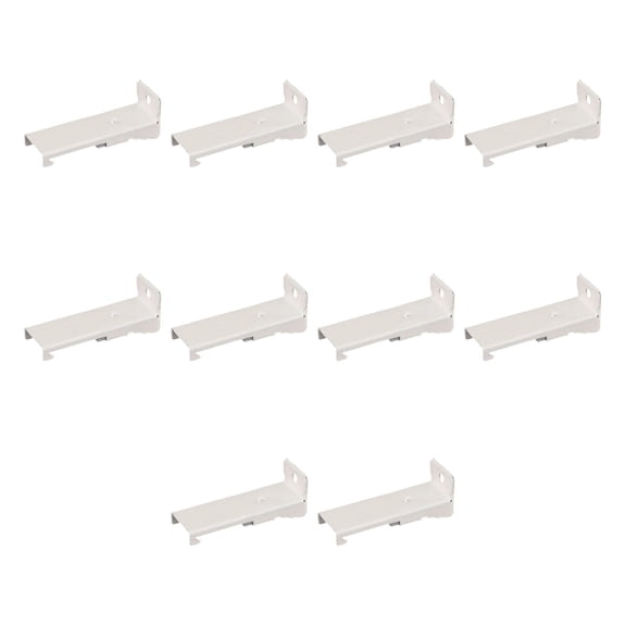 SIEYIO Set of 10 Metal Side Mount Brackets For Curtain Track Wall Support System Flexible Curtain Rails Hanger Holder Clip