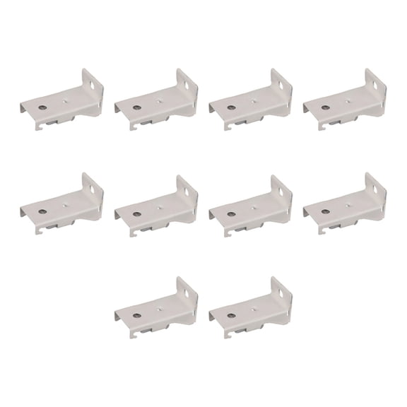 SIEYIO Set of 10 Metal Side Mount Brackets For Curtain Track Wall Support System Flexible Curtain Rails Hanger Holder Clip